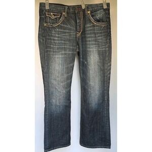 MEK DNM Jeans Men's‎ 36x32 MSR 38x32 Heavy Stitch 5 Pocket Cowboy Boot Cut...